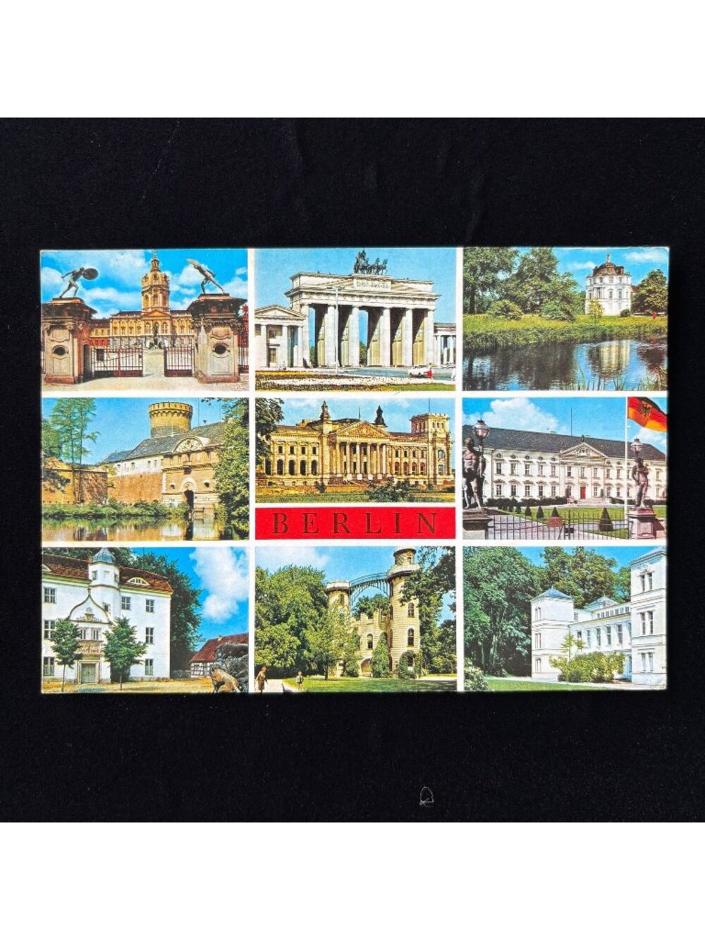 Vintage Postcard 1984 Berlin Bautec Trade Fair Multi View Peacock Island Germany